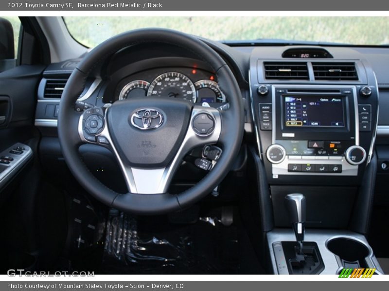 Barcelona Red Metallic / Black 2012 Toyota Camry SE