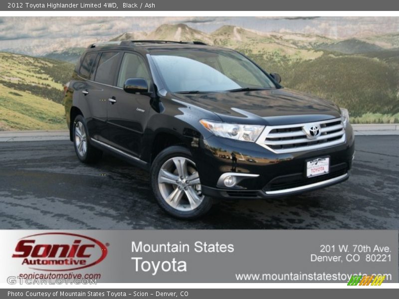 Black / Ash 2012 Toyota Highlander Limited 4WD