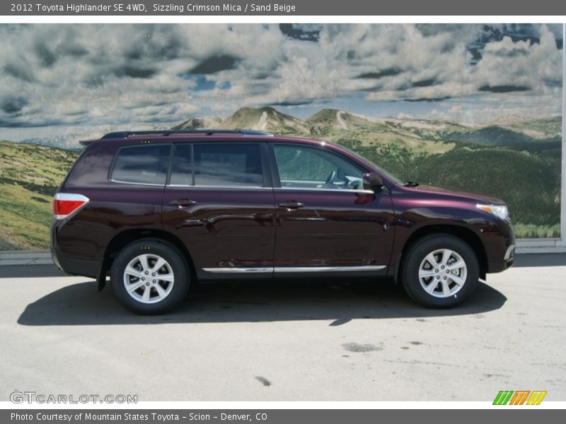 Sizzling Crimson Mica / Sand Beige 2012 Toyota Highlander SE 4WD