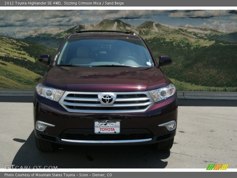 Sizzling Crimson Mica / Sand Beige 2012 Toyota Highlander SE 4WD