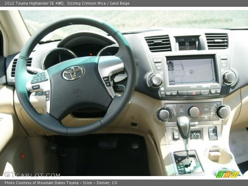Sizzling Crimson Mica / Sand Beige 2012 Toyota Highlander SE 4WD