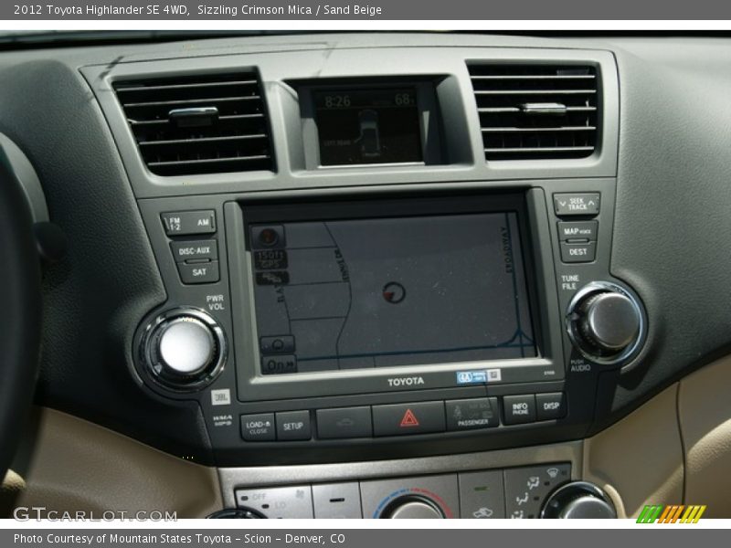 Sizzling Crimson Mica / Sand Beige 2012 Toyota Highlander SE 4WD