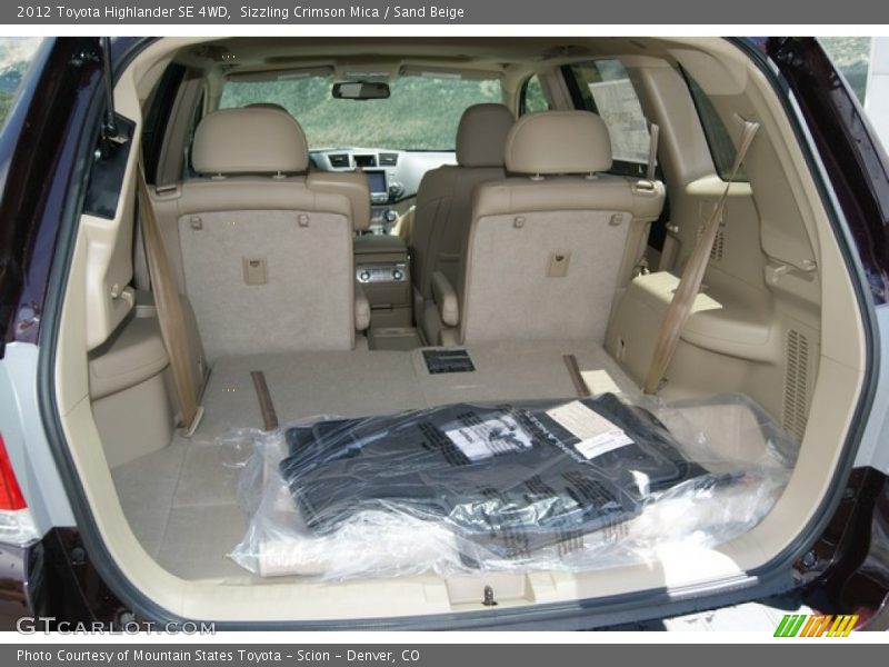 Sizzling Crimson Mica / Sand Beige 2012 Toyota Highlander SE 4WD