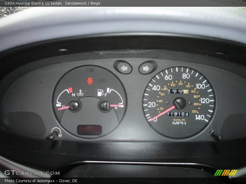 Sandalwood / Beige 1999 Hyundai Elantra GL Sedan