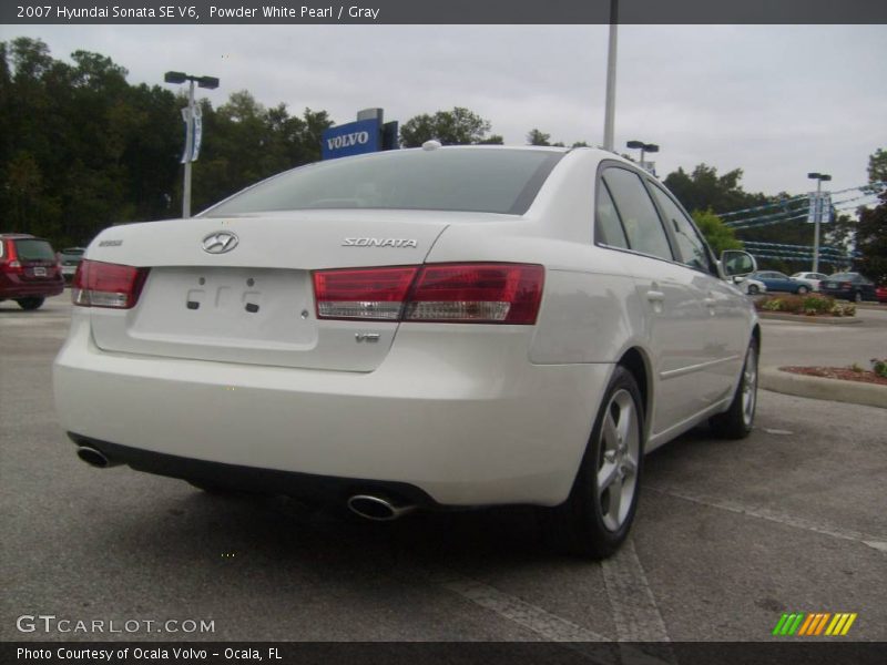 Powder White Pearl / Gray 2007 Hyundai Sonata SE V6