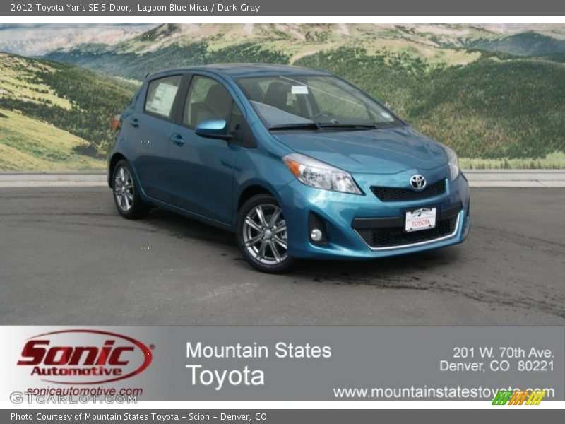 Lagoon Blue Mica / Dark Gray 2012 Toyota Yaris SE 5 Door