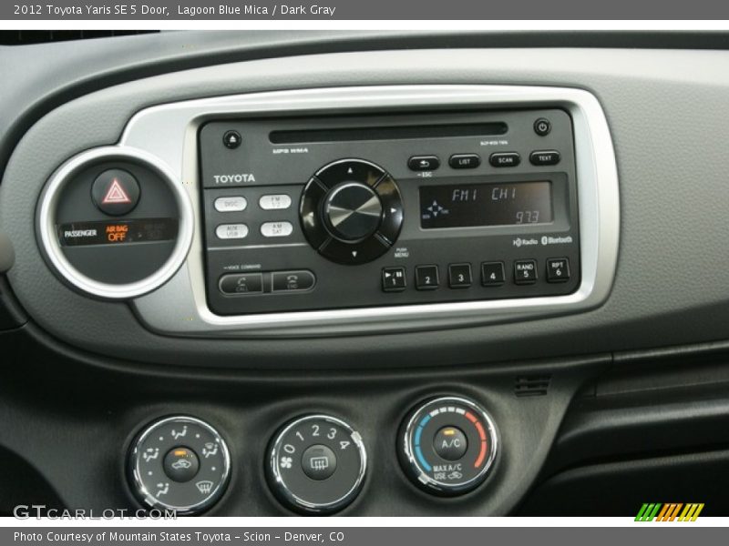 Controls of 2012 Yaris SE 5 Door