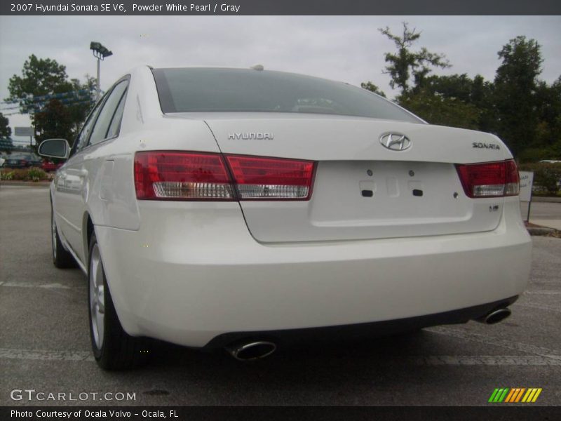 Powder White Pearl / Gray 2007 Hyundai Sonata SE V6