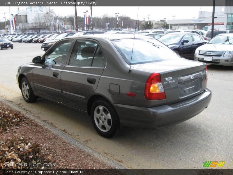 Charcoal gray / Gray 2000 Hyundai Accent GL Sedan