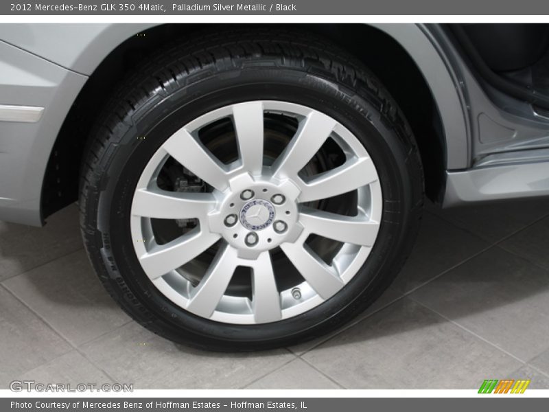 Palladium Silver Metallic / Black 2012 Mercedes-Benz GLK 350 4Matic