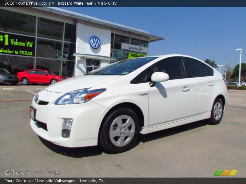 Blizzard White Pearl / Misty Gray 2010 Toyota Prius Hybrid V