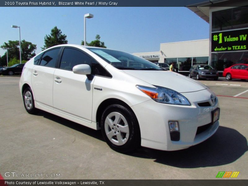Blizzard White Pearl / Misty Gray 2010 Toyota Prius Hybrid V