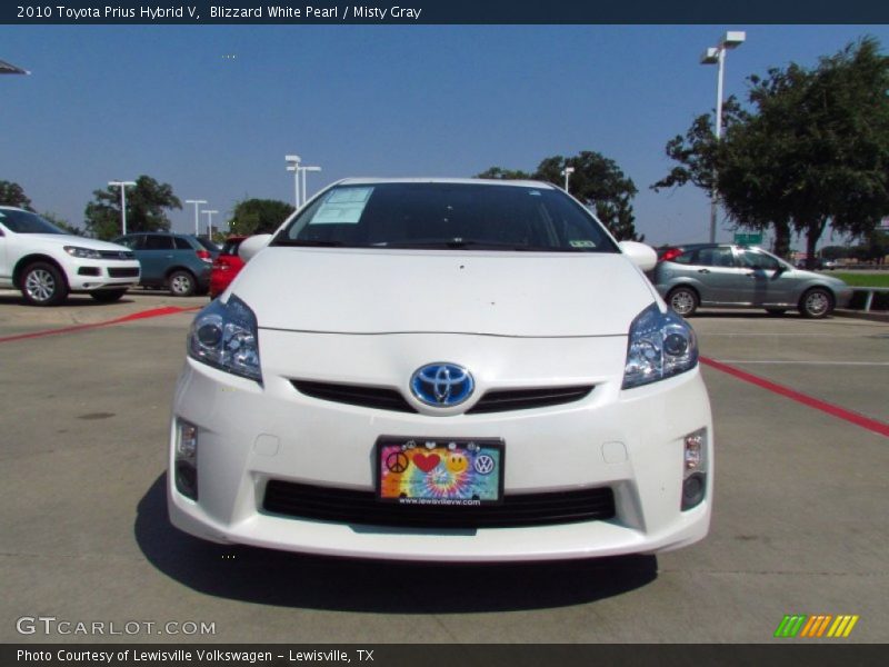 Blizzard White Pearl / Misty Gray 2010 Toyota Prius Hybrid V