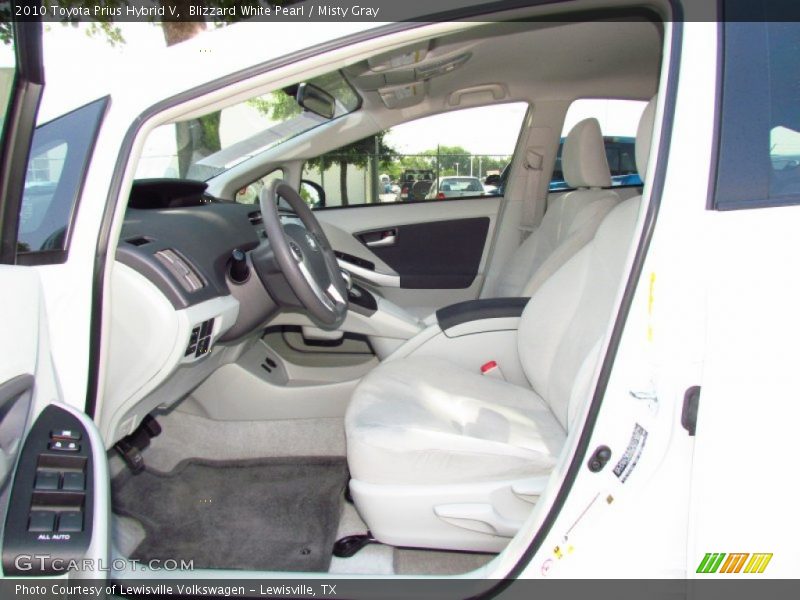 Blizzard White Pearl / Misty Gray 2010 Toyota Prius Hybrid V