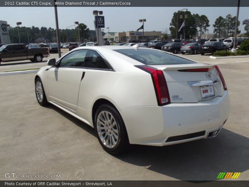 White Diamond Tricoat / Cashmere/Cocoa 2012 Cadillac CTS Coupe