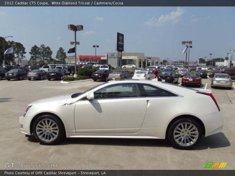 White Diamond Tricoat / Cashmere/Cocoa 2012 Cadillac CTS Coupe