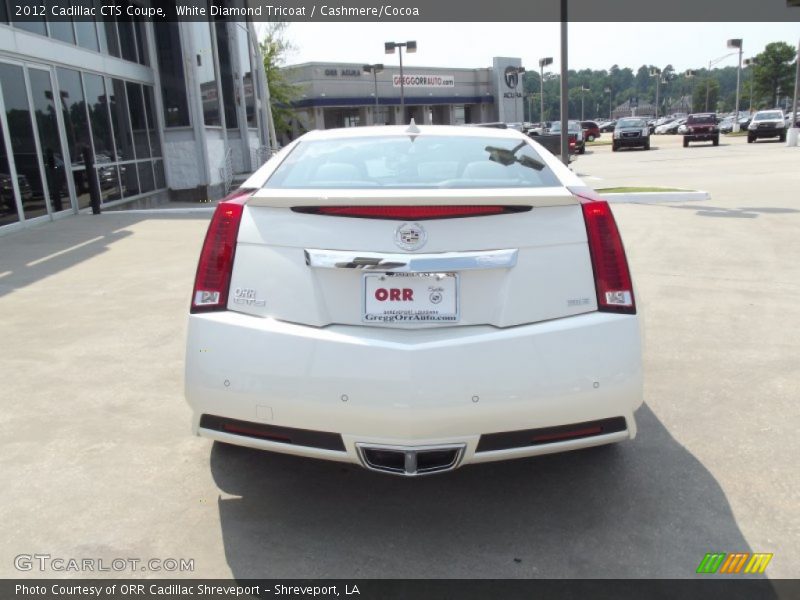 White Diamond Tricoat / Cashmere/Cocoa 2012 Cadillac CTS Coupe