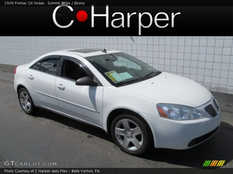 Summit White / Ebony 2009 Pontiac G6 Sedan