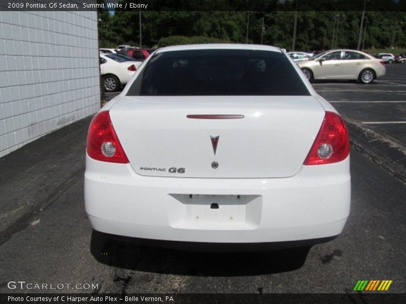 Summit White / Ebony 2009 Pontiac G6 Sedan
