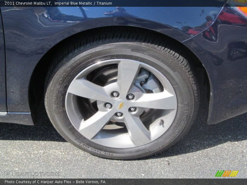 Imperial Blue Metallic / Titanium 2011 Chevrolet Malibu LT
