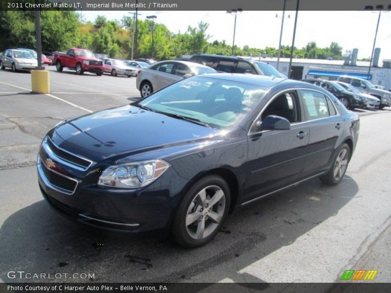 Imperial Blue Metallic / Titanium 2011 Chevrolet Malibu LT