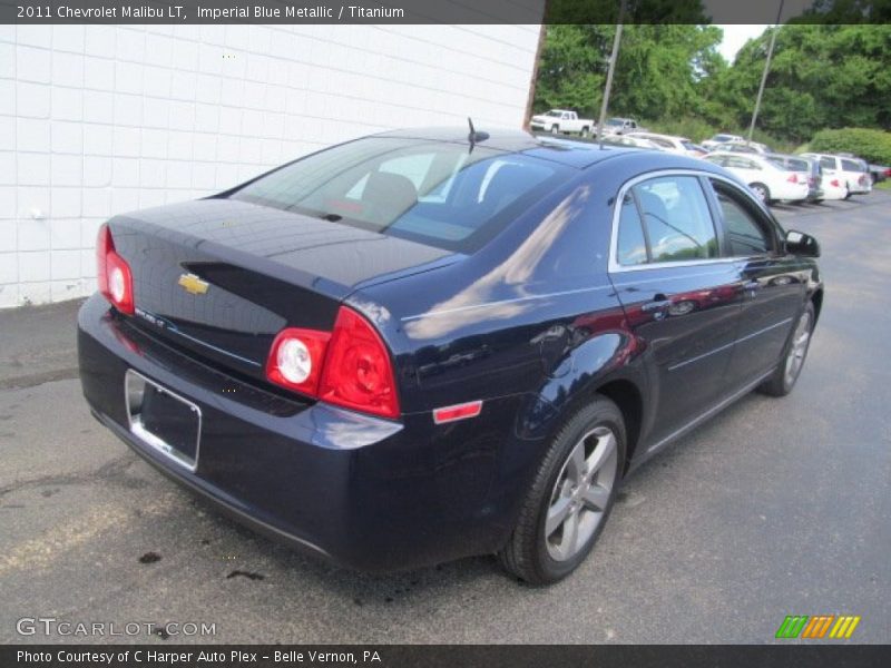 Imperial Blue Metallic / Titanium 2011 Chevrolet Malibu LT