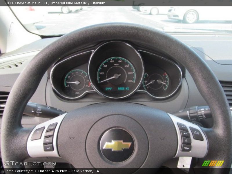 Imperial Blue Metallic / Titanium 2011 Chevrolet Malibu LT