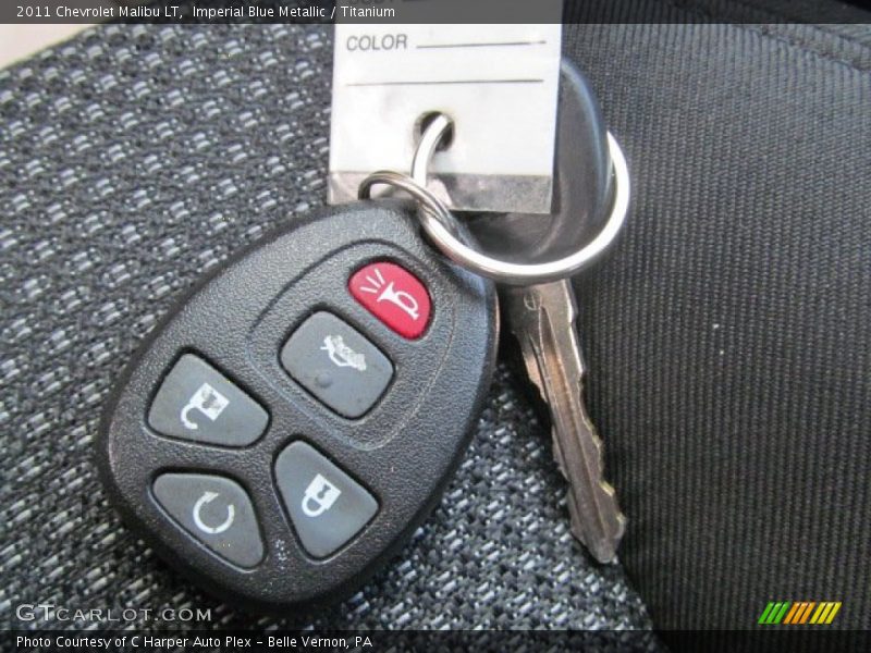 Imperial Blue Metallic / Titanium 2011 Chevrolet Malibu LT