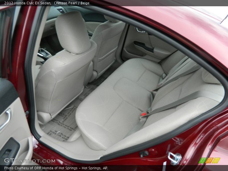 Crimson Pearl / Beige 2012 Honda Civic EX Sedan