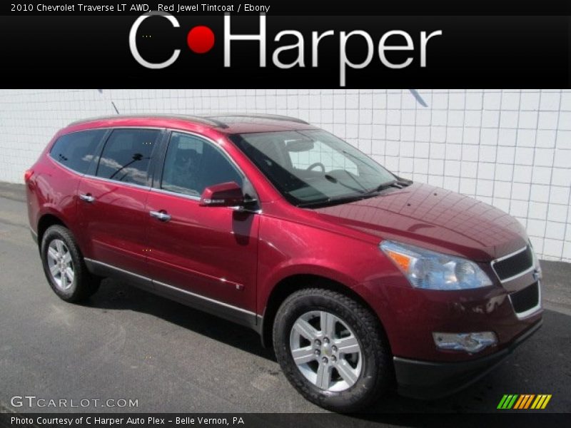 Red Jewel Tintcoat / Ebony 2010 Chevrolet Traverse LT AWD