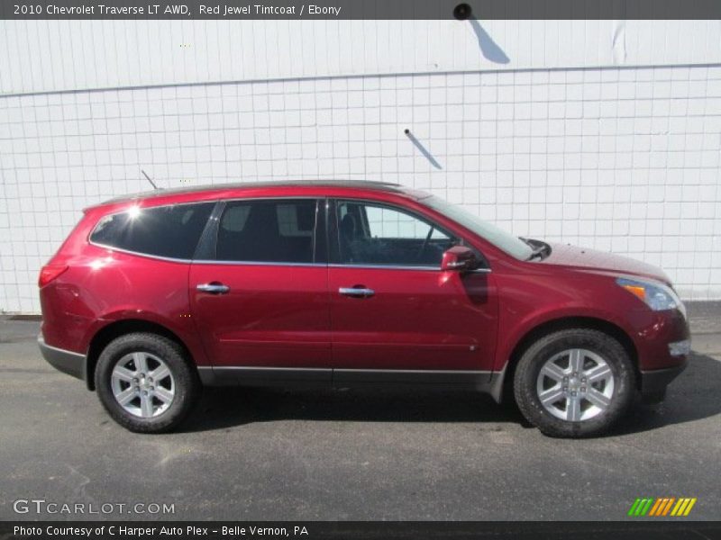 Red Jewel Tintcoat / Ebony 2010 Chevrolet Traverse LT AWD