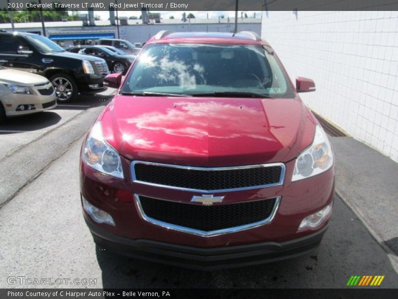 Red Jewel Tintcoat / Ebony 2010 Chevrolet Traverse LT AWD