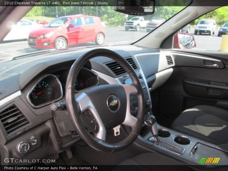 Red Jewel Tintcoat / Ebony 2010 Chevrolet Traverse LT AWD