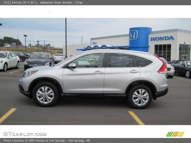 Alabaster Silver Metallic / Gray 2012 Honda CR-V EX-L