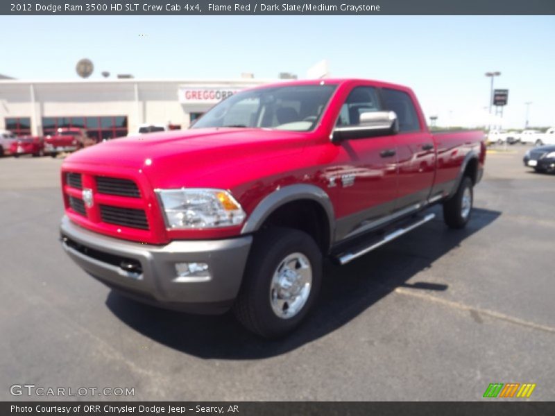 Flame Red / Dark Slate/Medium Graystone 2012 Dodge Ram 3500 HD SLT Crew Cab 4x4