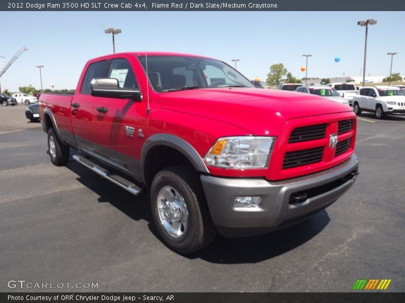 Flame Red / Dark Slate/Medium Graystone 2012 Dodge Ram 3500 HD SLT Crew Cab 4x4