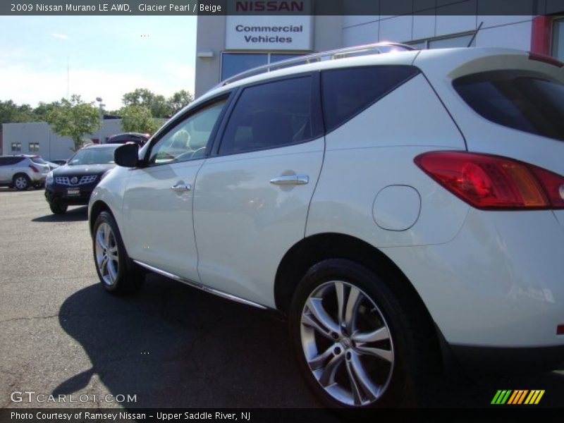 Glacier Pearl / Beige 2009 Nissan Murano LE AWD