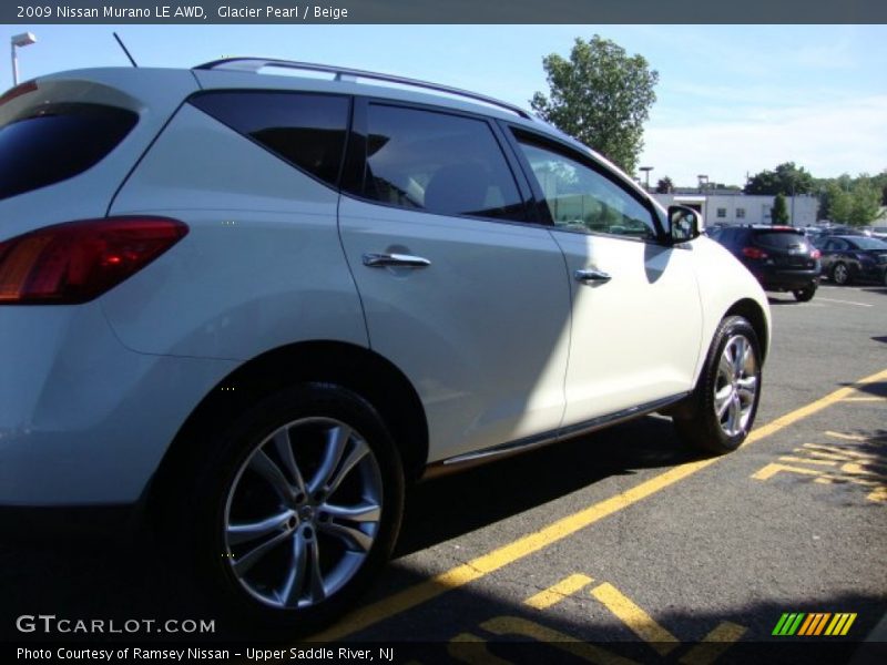 Glacier Pearl / Beige 2009 Nissan Murano LE AWD