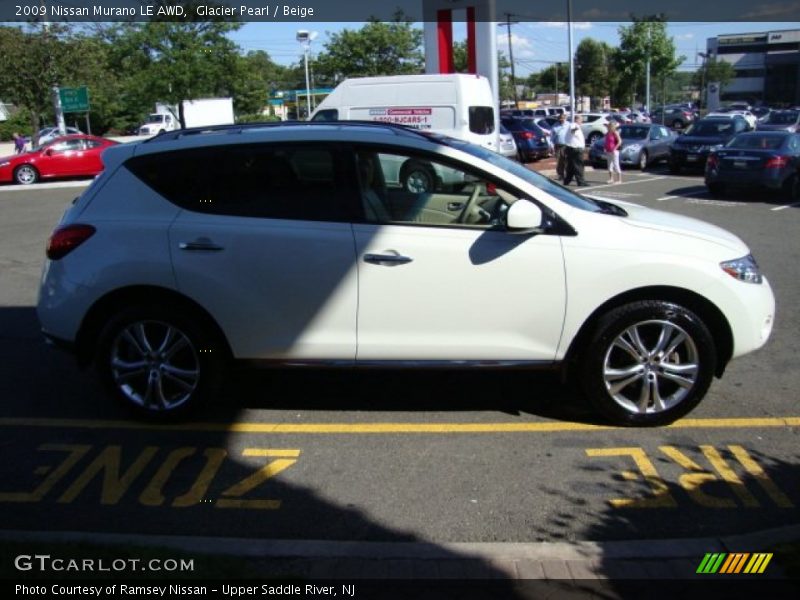 Glacier Pearl / Beige 2009 Nissan Murano LE AWD