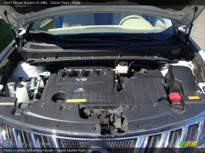 Glacier Pearl / Beige 2009 Nissan Murano LE AWD