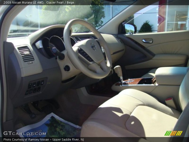 Glacier Pearl / Beige 2009 Nissan Murano LE AWD
