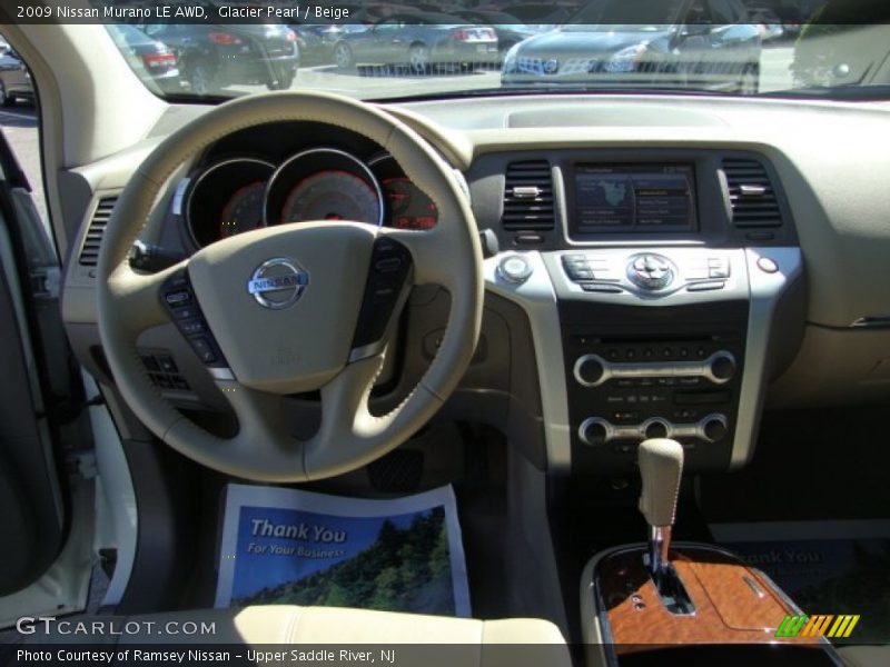 Glacier Pearl / Beige 2009 Nissan Murano LE AWD