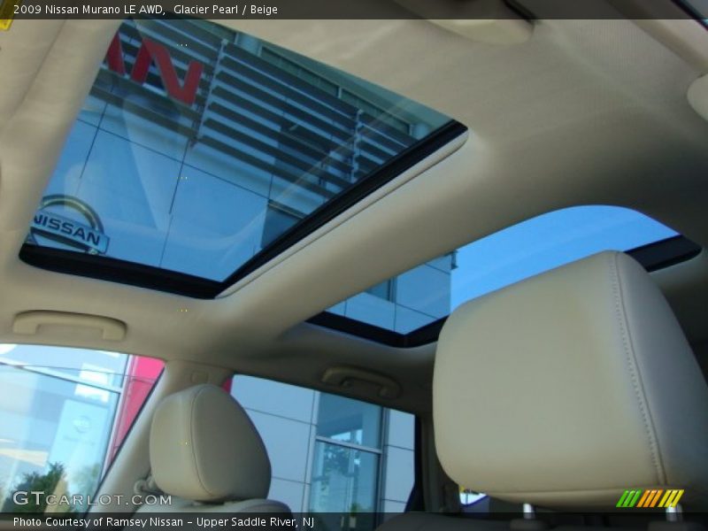 Glacier Pearl / Beige 2009 Nissan Murano LE AWD