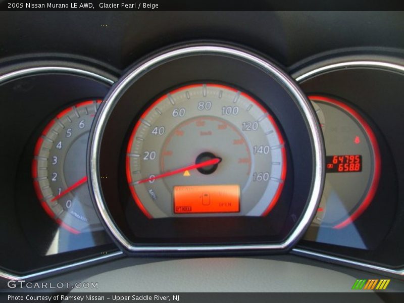 Glacier Pearl / Beige 2009 Nissan Murano LE AWD