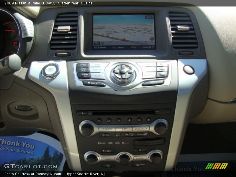 Glacier Pearl / Beige 2009 Nissan Murano LE AWD