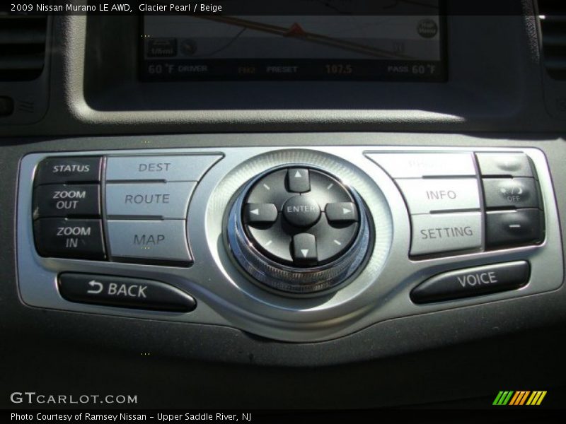 Glacier Pearl / Beige 2009 Nissan Murano LE AWD