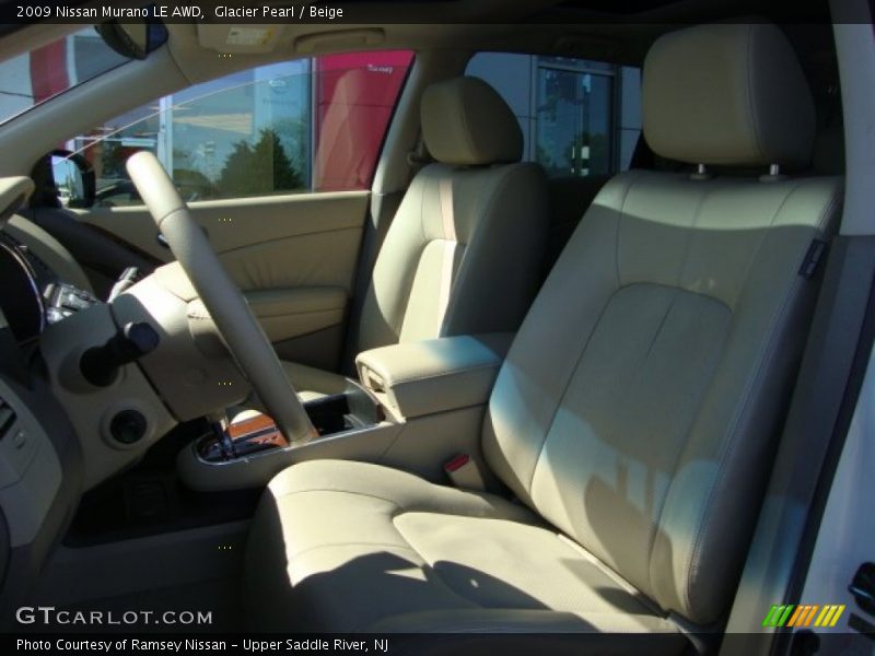 Glacier Pearl / Beige 2009 Nissan Murano LE AWD