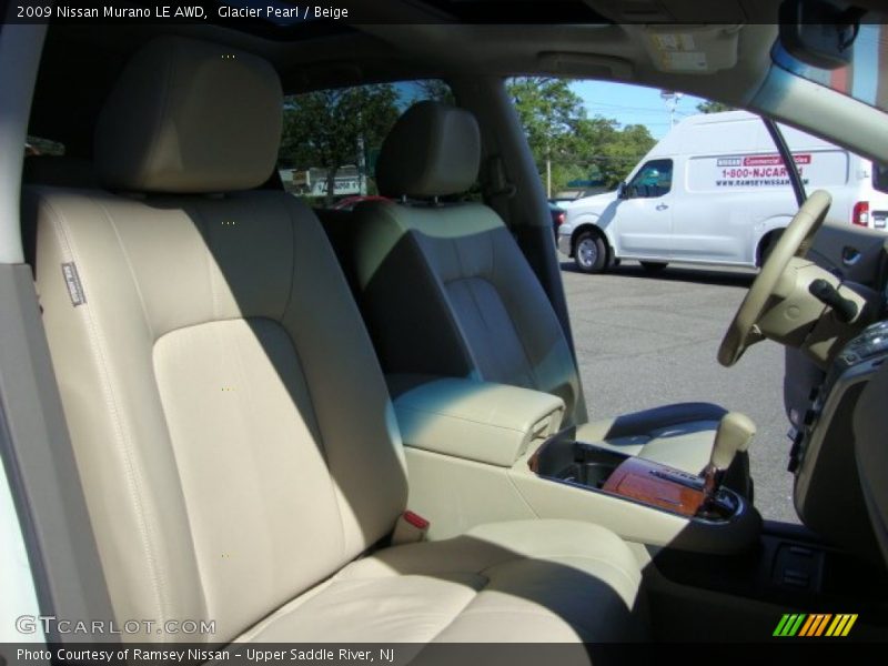 Glacier Pearl / Beige 2009 Nissan Murano LE AWD
