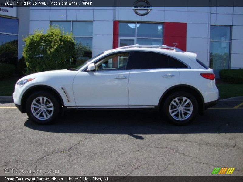 Moonlight White / Wheat 2010 Infiniti FX 35 AWD