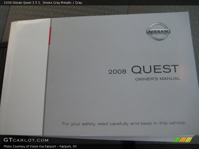 Smoke Gray Metallic / Gray 2008 Nissan Quest 3.5 S